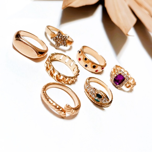 Boho ring set A179 - Picture 2 of 2